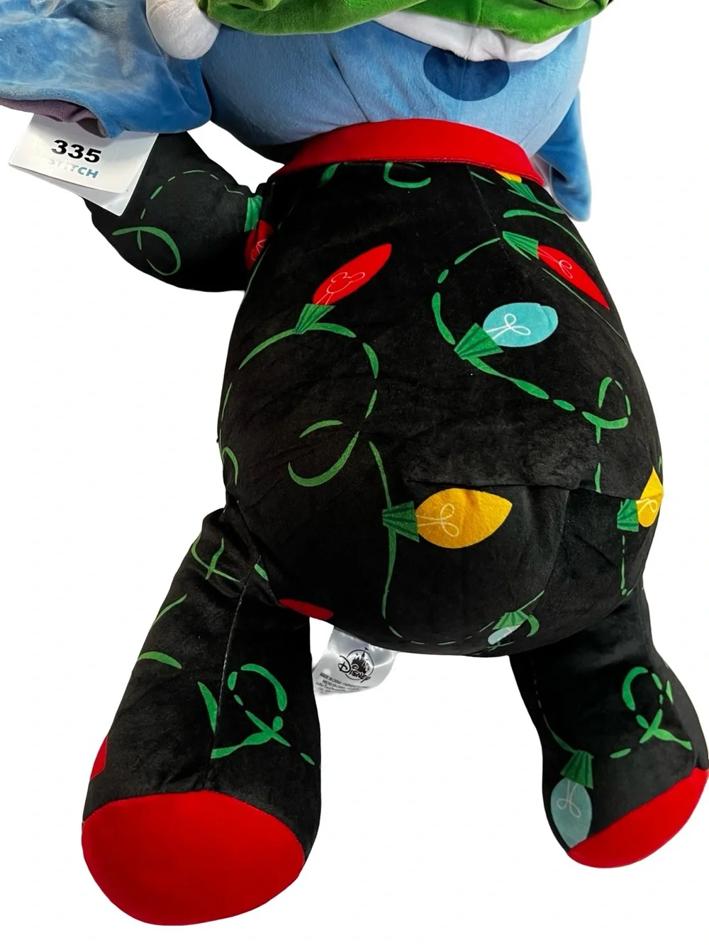 Disney Stitch Christmas Holiday Cuddleez large plush 24”‎ Santa Hat Pajamas toy